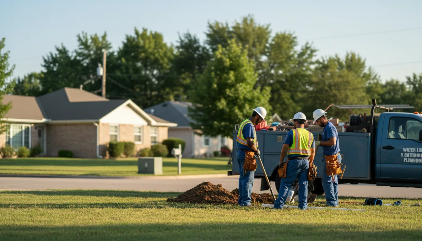 Residential water line and bathroom plumbing service in Lockwood, MO